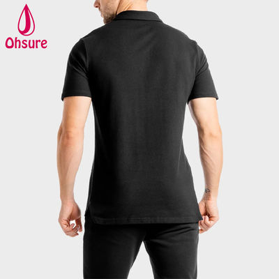 OEM Custom Logo Shirt Summer Office Gym Σπαντέξ / Νάιλον Προσωπικός προπονητής ανδρών Εργασιακά ρούχα Άνδρες Πολοκάμισα Χλωστό Casual XS-2XL