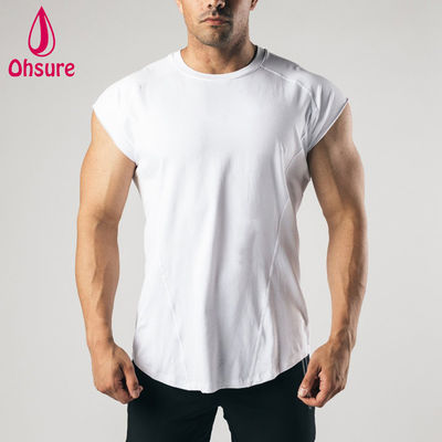Εκτύπωση Χωρίς μανίκια T-shirt Raw Cut Arm Άνδρες Αθλητικά ρούχα Αθλητική γυμναστική Πάνω Άνδρες T-shirts casual κενό μπλουζάκι κενό μπλουζάκι