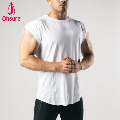Εκτύπωση Χωρίς μανίκια T-shirt Raw Cut Arm Άνδρες Αθλητικά ρούχα Αθλητική γυμναστική Πάνω Άνδρες T-shirts casual κενό μπλουζάκι κενό μπλουζάκι