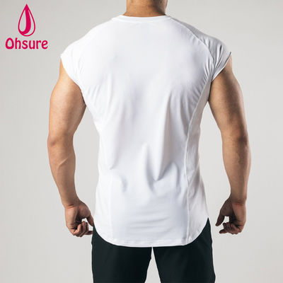 Εκτύπωση Χωρίς μανίκια T-shirt Raw Cut Arm Άνδρες Αθλητικά ρούχα Αθλητική γυμναστική Πάνω Άνδρες T-shirts casual κενό μπλουζάκι κενό μπλουζάκι