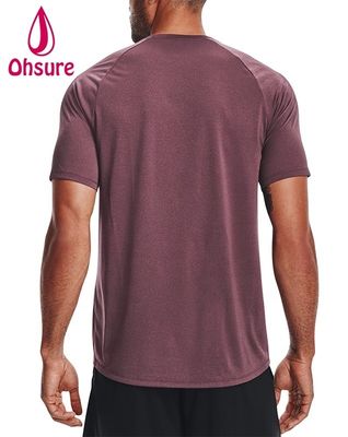 92% Πολυεστέρα 8% Spandex Άνδρας Αθλητικά στεγνά γρήγορα μπλουζάκια Χονδρεμπόρος Fitness Wear Active Gym Apparel μπλουζάκι για άνδρα Casual Printed