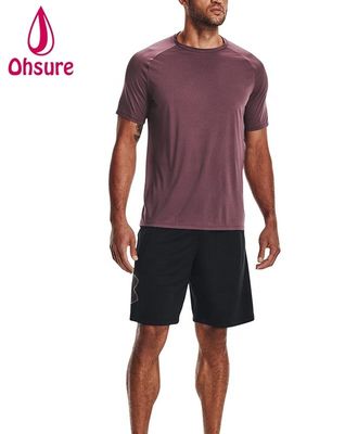 92% Πολυεστέρα 8% Spandex Άνδρας Αθλητικά στεγνά γρήγορα μπλουζάκια Χονδρεμπόρος Fitness Wear Active Gym Apparel μπλουζάκι για άνδρα Casual Printed