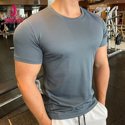 Ohsure Ανδρικό T-shirt με κοντό μανίκι Summer Cold Silk Recycled High Quality Xylitol Cotton Custom Private Logo Gym T-shirts για άνδρες